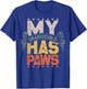 Dog Pet My Grandchild Has Paws Funny Dog Owner T-Shirt - T-Shirt | Royal