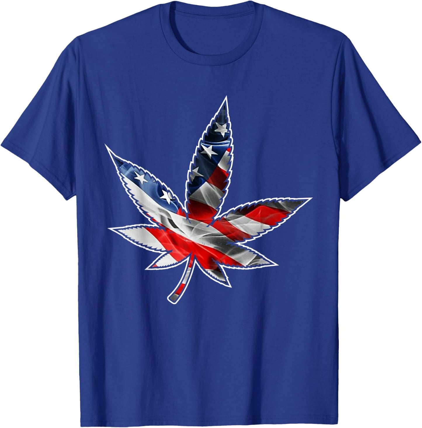 Patriotic Marijuana leaf Weed Smokers Medical Cannabis Gift Men T-Shirt - T-Shirt | Royal