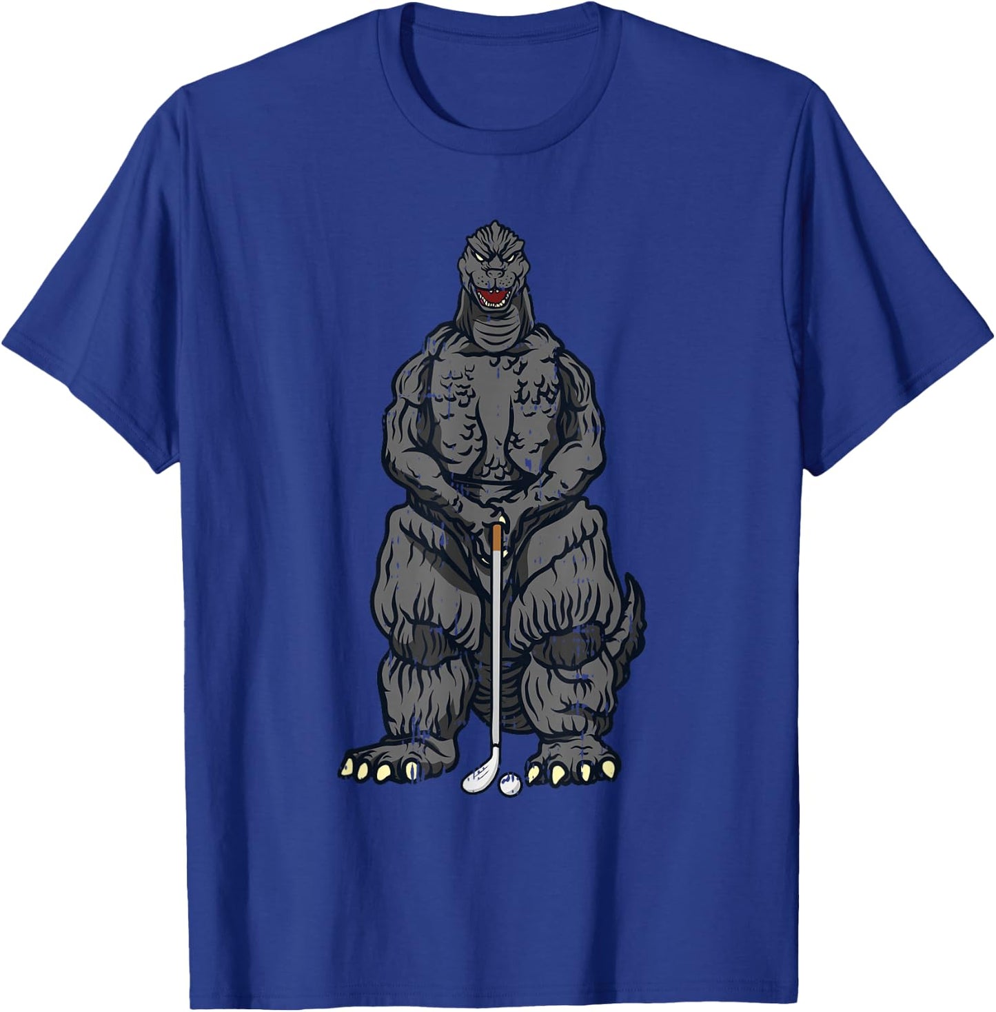 Golf Golfing Japanese Movie Dinosaur Monster Golfer Gifts T-Shirt - T-Shirt | Royal