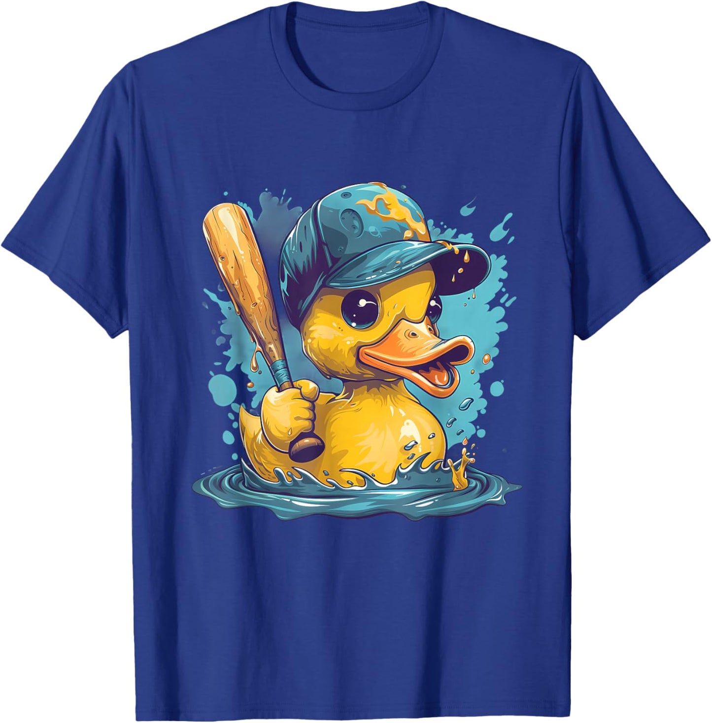 Rubber Duck Baseball Player Rubber Duck Lover Rubber Duckie T-Shirt - T-Shirt | Royal