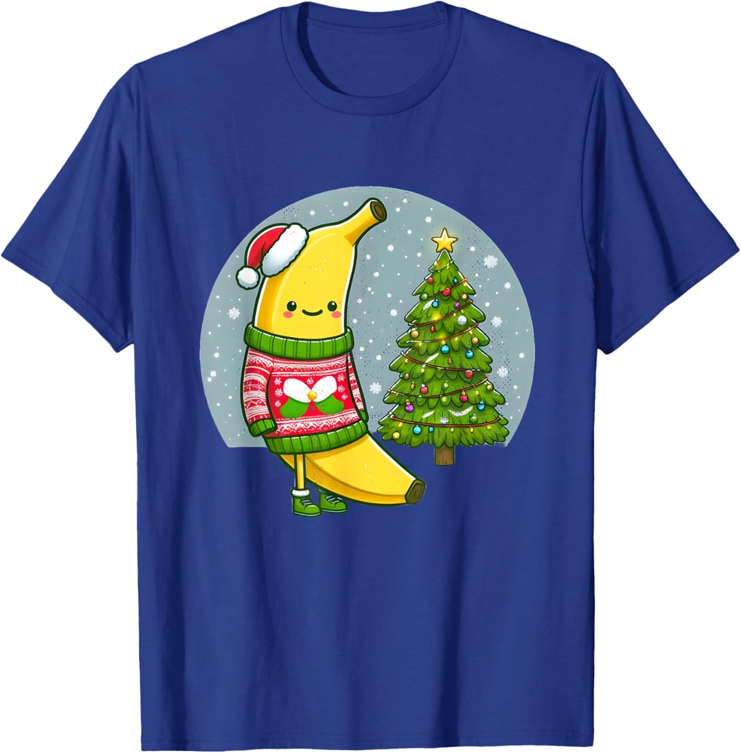 Banana in Ugly Christmas Sweater T-Shirt - T-Shirt | Royal