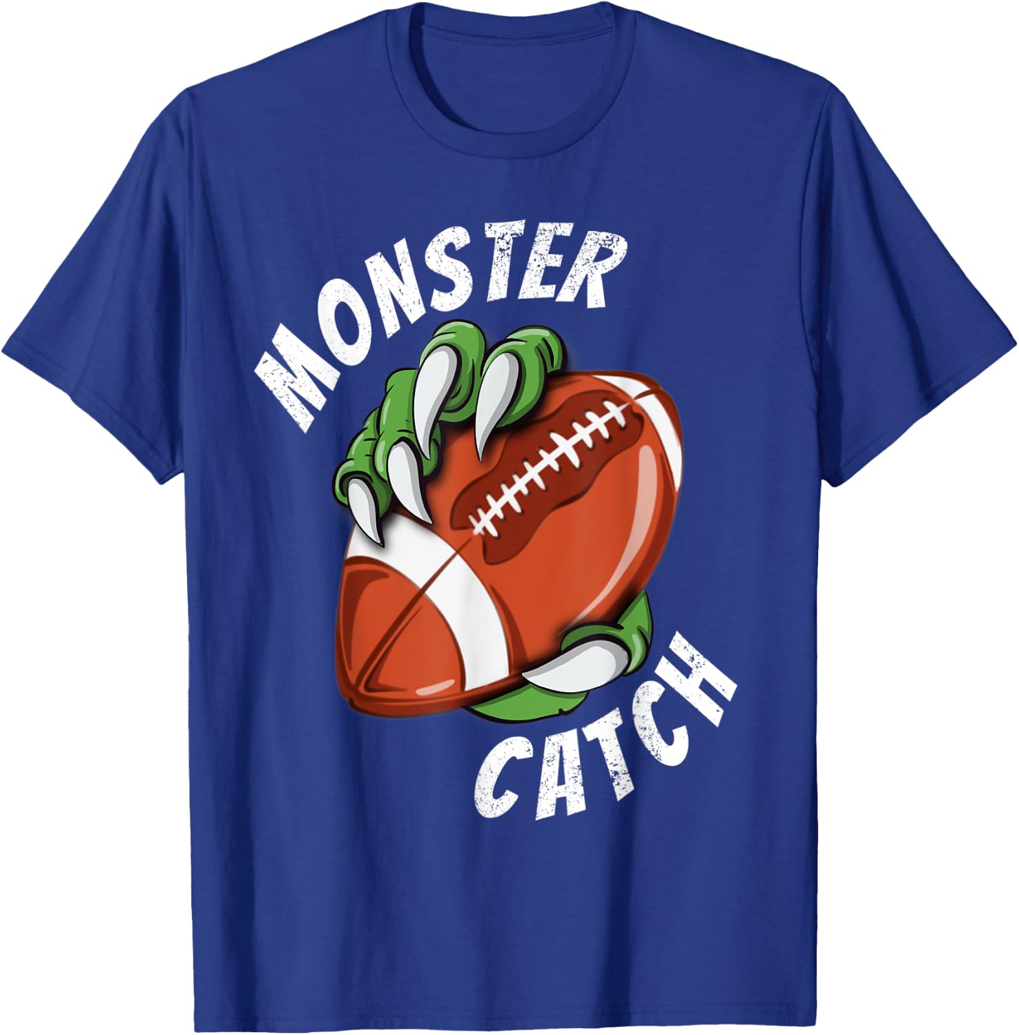 Football Monster Catch Funny Team Season Vintage Football T-Shirt - T-Shirt | Royal