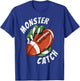 Football Monster Catch Funny Team Season Vintage Football T-Shirt - T-Shirt | Royal