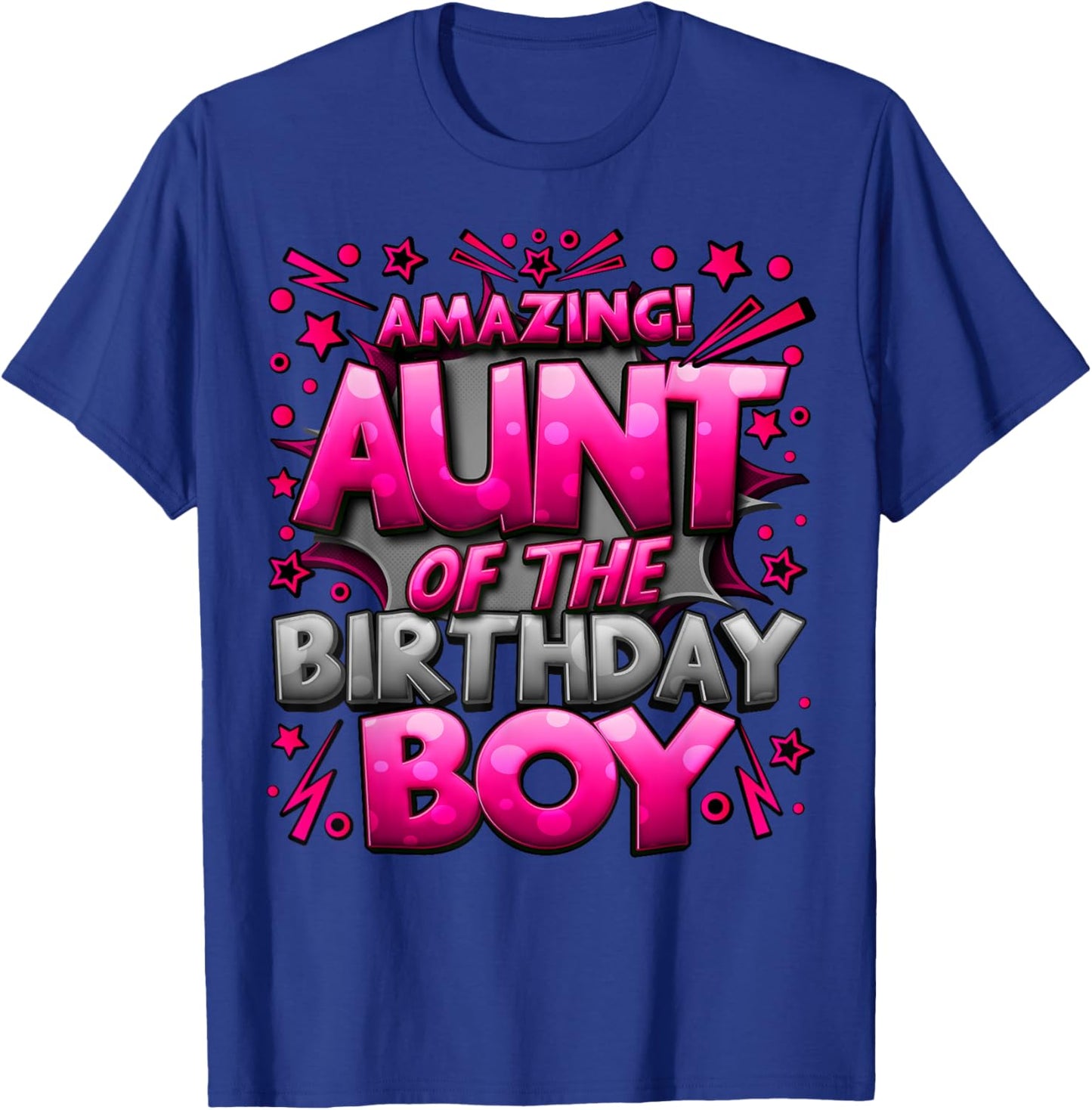 Aunt of the Birthday Boy Matching Family Of Boy Party T-Shirt - T-Shirt | Royal