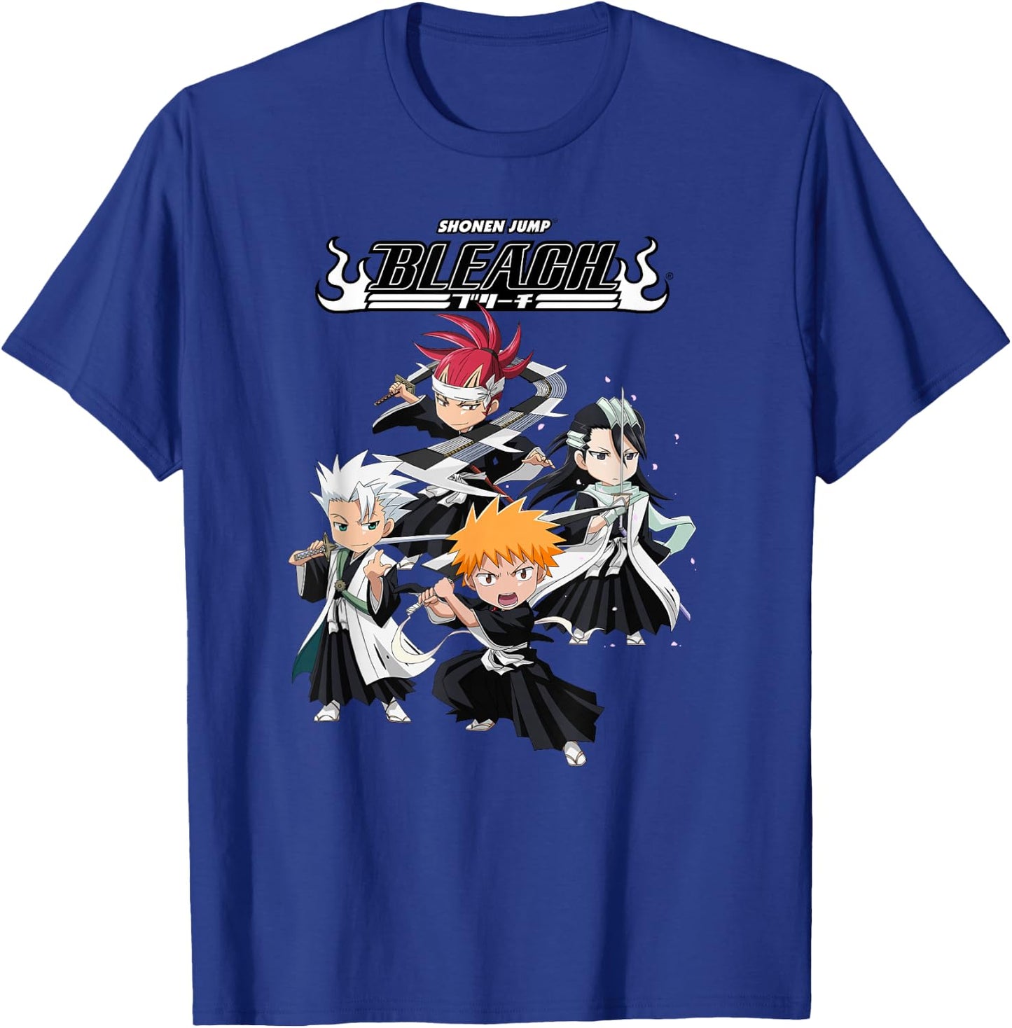 Bleach Super Group Chibi Fight Pose Anime T-Shirt - T-Shirt | Royal