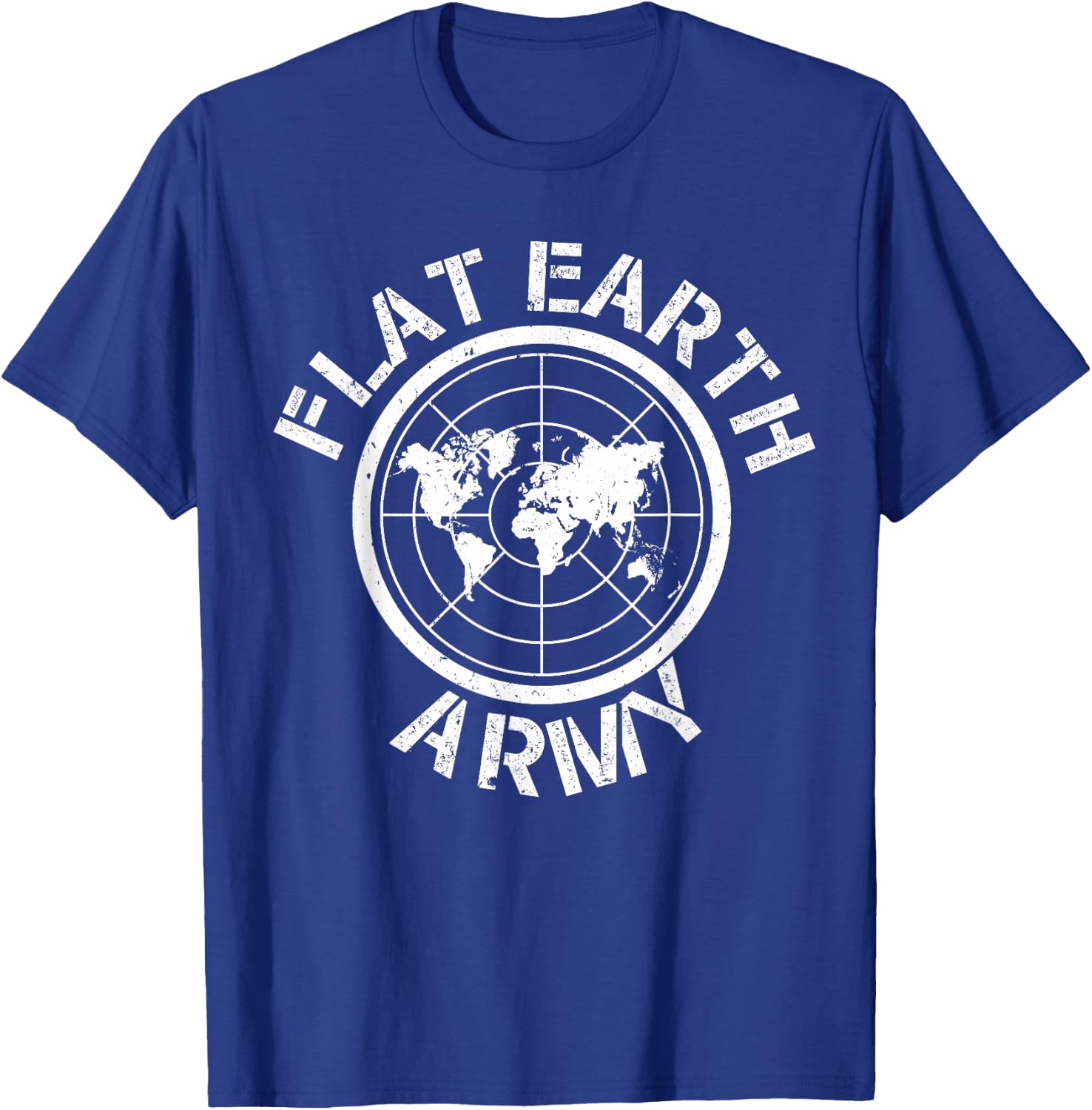 Flat Earth Army Vintage Flat Earther Theory T-Shirt - T-Shirt | Royal