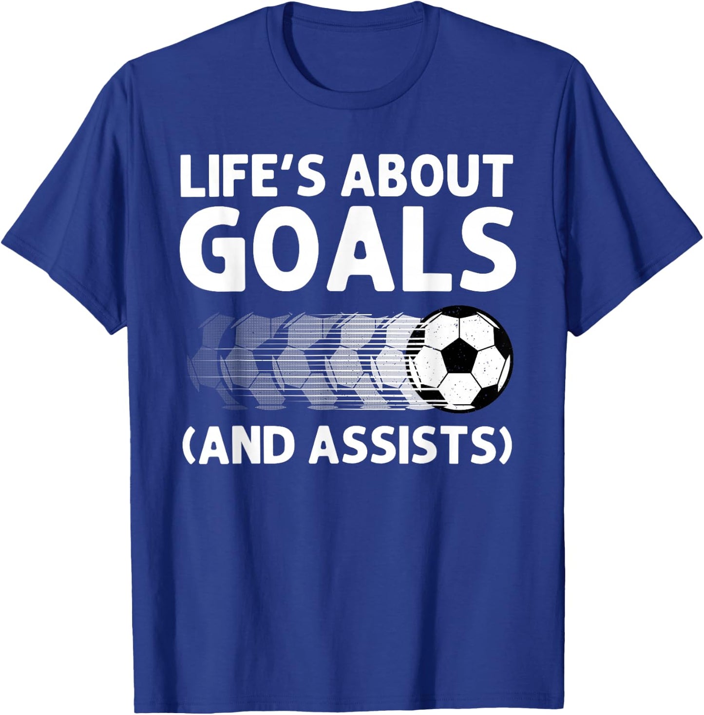 Funny Soccer Art For Boys Girls Men Women Gag Soccer Player T-Shirt - T-Shirt | Royal