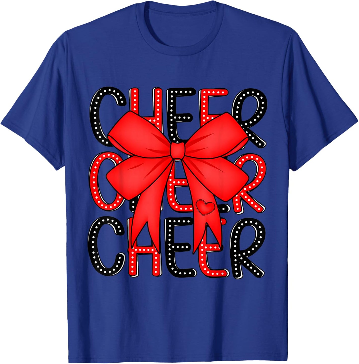 Coquette Cheer Shirt Black and Red Team Cheerleading T-Shirt - T-Shirt | Royal