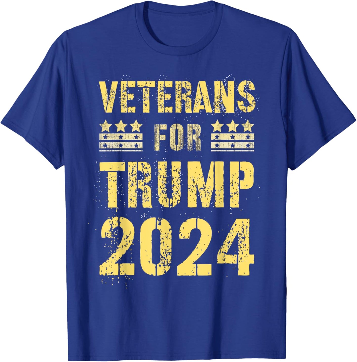 Support VETERANS FOR TRUMP 2024 We Won Took America Back T-Shirt - T-Shirt | Royal