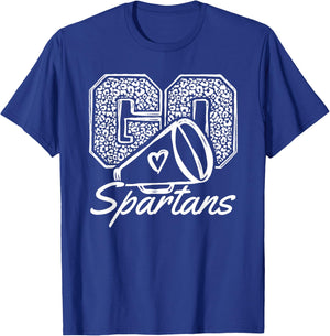 Go Cheer Spartans Sports Name Gifts Men Women Boy Girl T-Shirt - T-Shirt | Royal