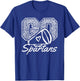 Go Cheer Spartans Sports Name Gifts Men Women Boy Girl T-Shirt - T-Shirt | Royal