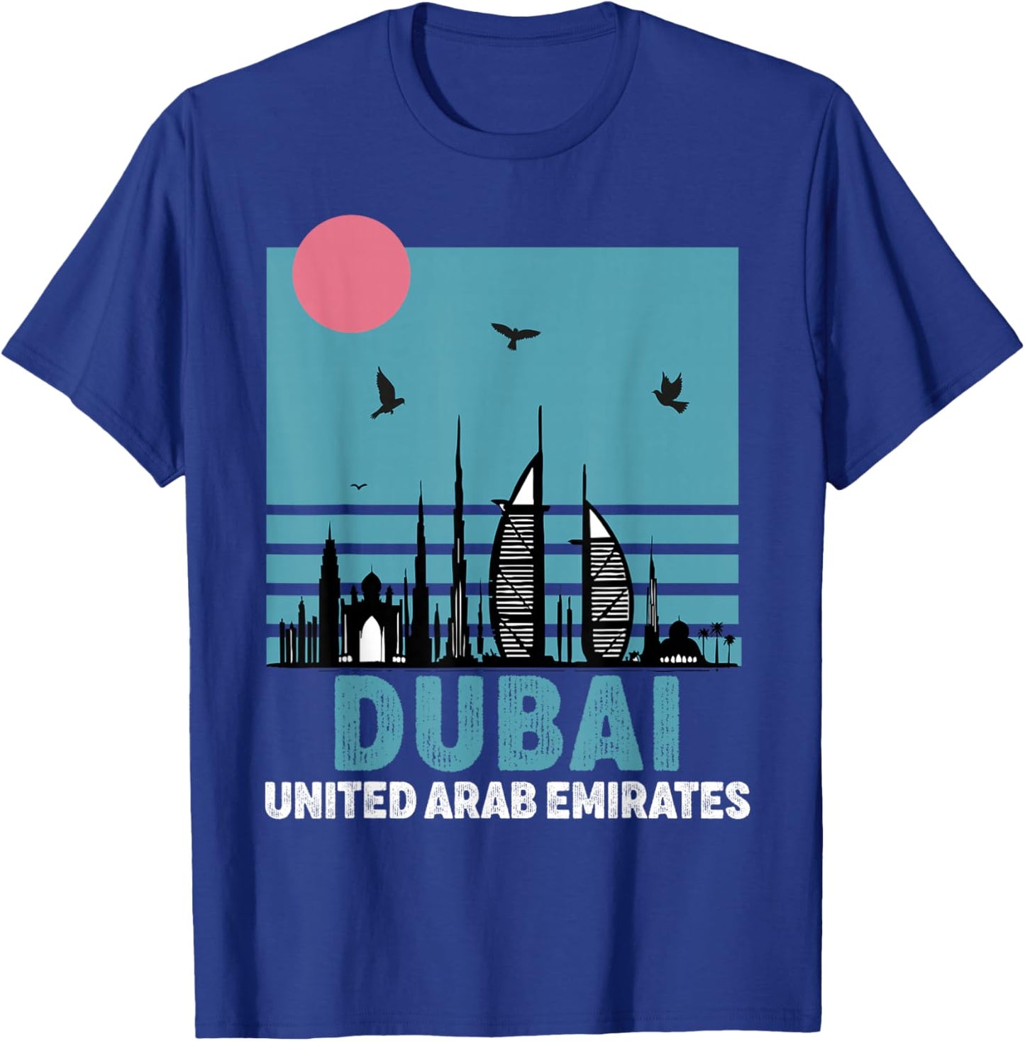 Dubai Souvenir Skyline UAE United Arab Emirate Reminder T-Shirt - T-Shirt | Royal