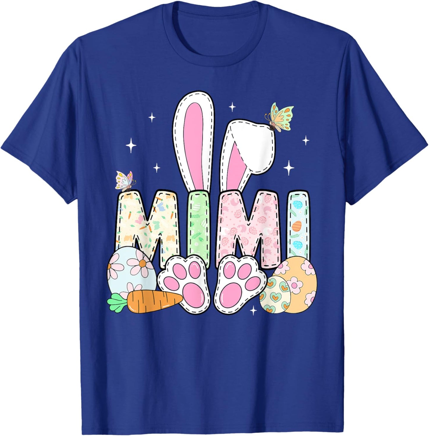 Cute Easter Bunny Mimi Family Matching Easter Day Girls Kids T-Shirt - T-Shirt | Royal