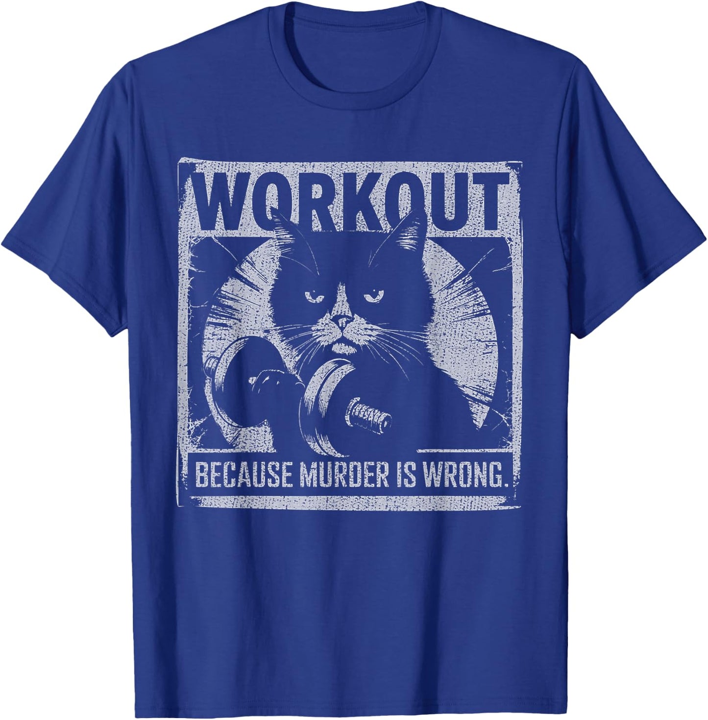 Funny Gym Parody Graphic For Cat Lovers, Ironic Workout Meme Women T-Shirt - T-Shirt | Royal