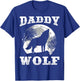 Daddy Wolf Design Wolves Dad Moon T-Shirt - T-Shirt | Royal