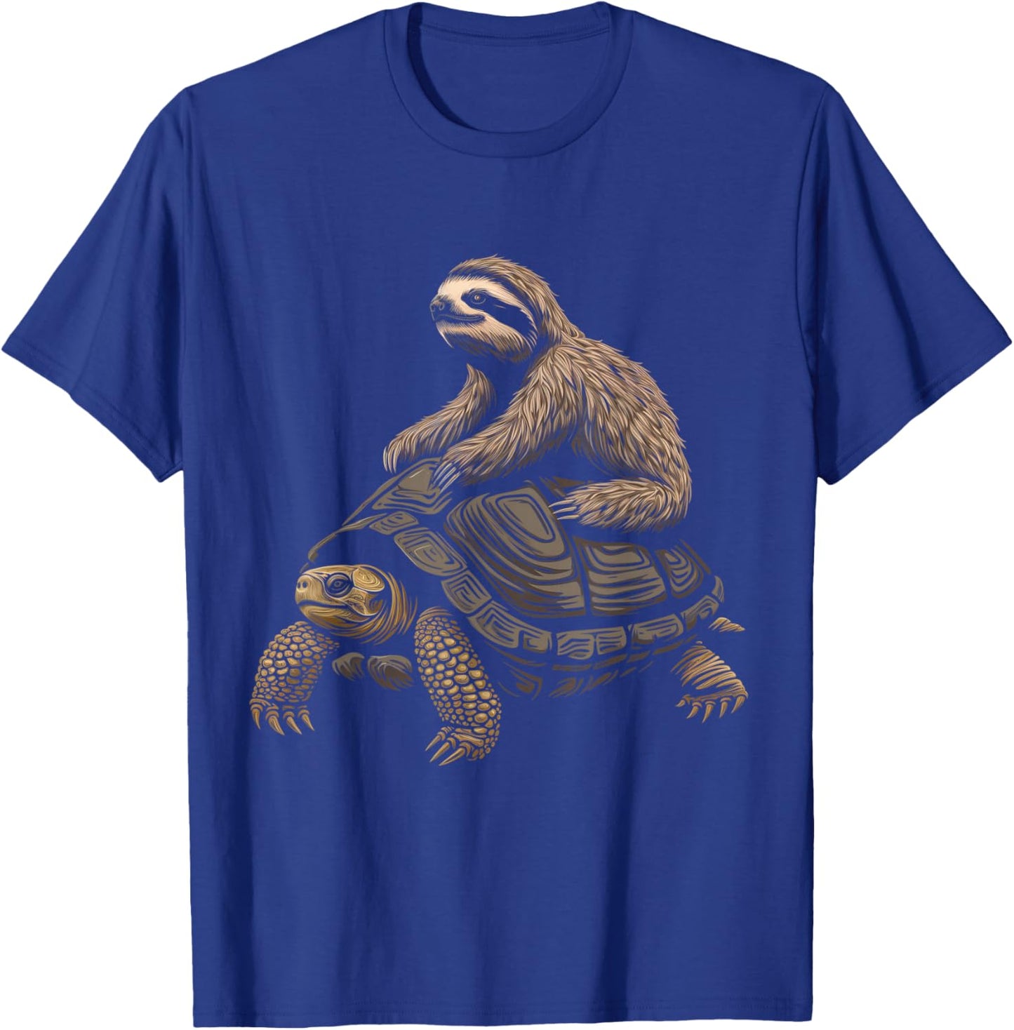 Sloth Riding Turtle Funny Animal Sloth Lover T-Shirt - T-Shirt | Royal