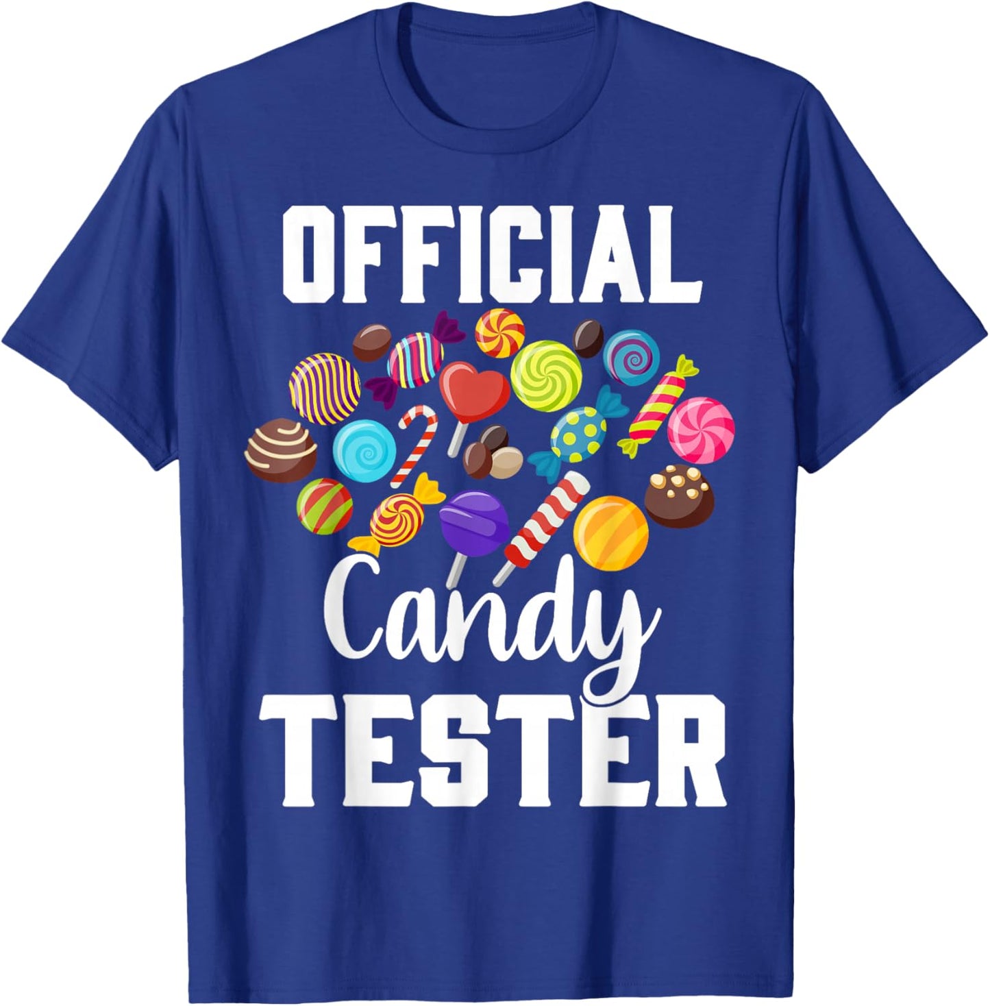 Official Candy Tester Halloween Costume Boys Girls Kids T-Shirt - T-Shirt | Royal