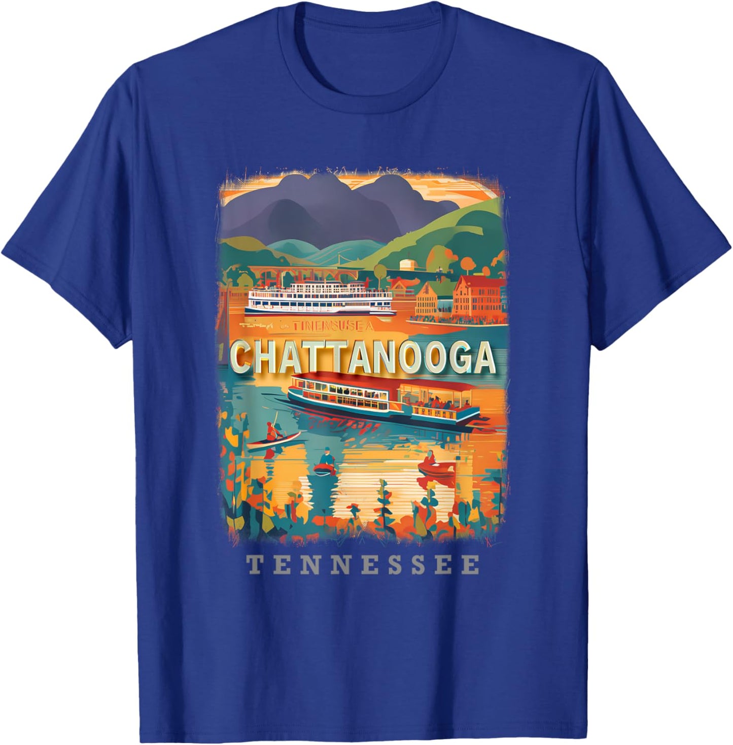 Chattanooga Tennessee TN Riverfront Revelry SD623 T-Shirt - T-Shirt | Royal