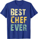Best Chef Ever Cooking Retro Vintage Gift Christmas T-Shirt - T-Shirt | Royal