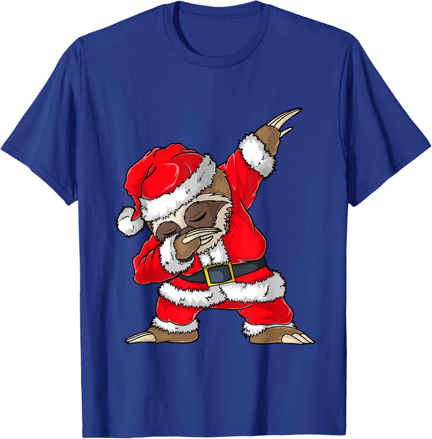 Dabbing Santa Sloth Merry Slothmas Christmas Kids Pajama T-Shirt - T-Shirt | Royal