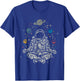 Vintage Lotus Meditating Astronaut Zen Yoga Planets Universe T-Shirt - T-Shirt | Royal