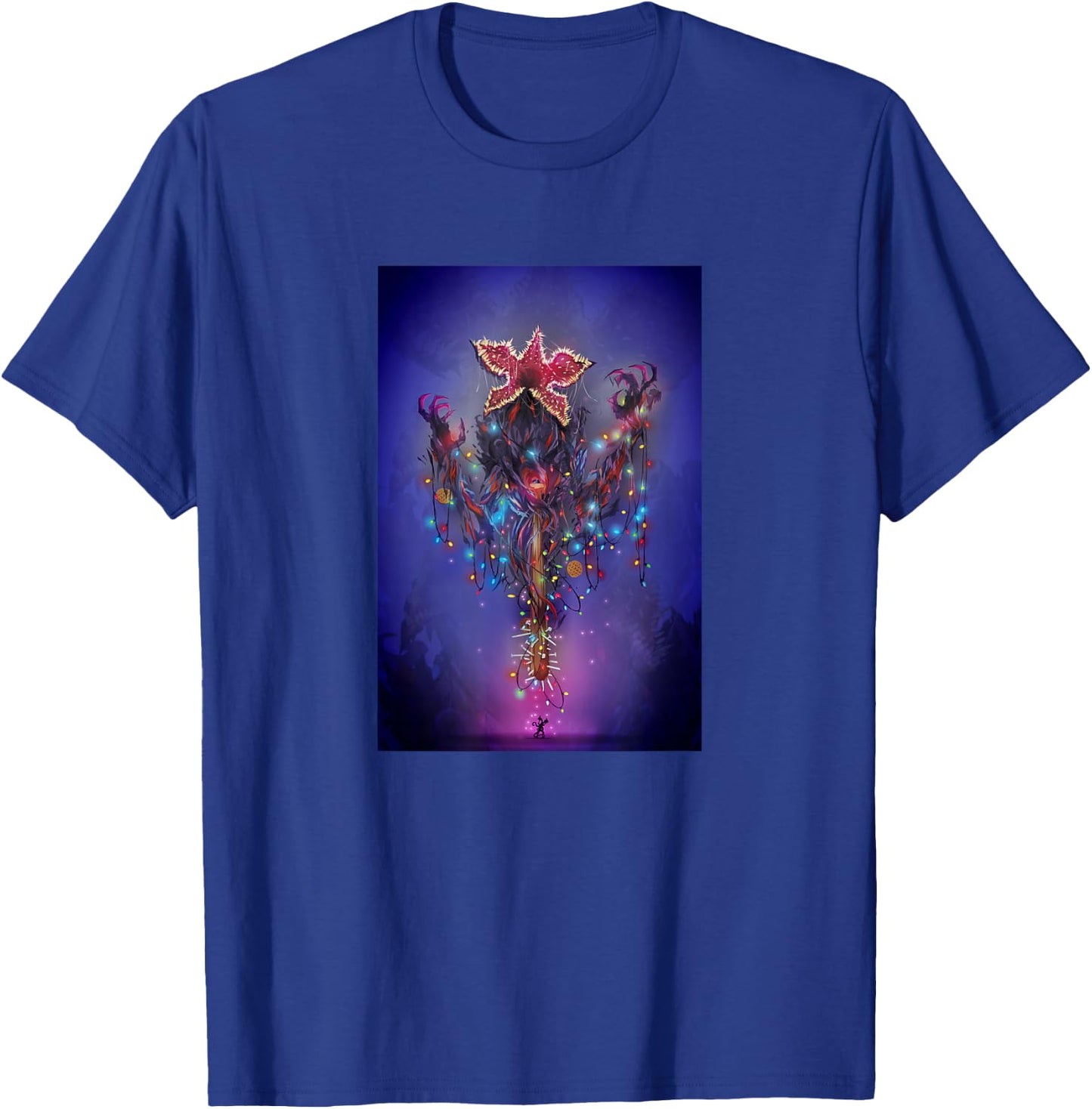 Stranger Things Demogorgon Christmas Lights T-Shirt - T-Shirt | Royal