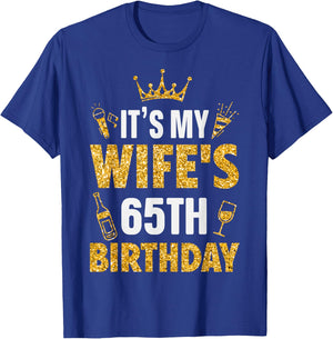Wife It's My Wife's 65th Birthday 1960 65 Years Old T-Shirt - T-Shirt | Royal