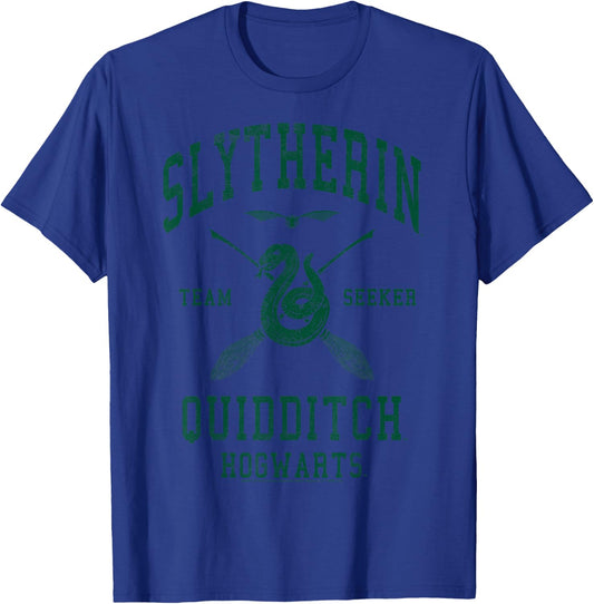 Harry Potter Slytherin Team Seeker Hogwarts Quidditch T-Shirt - T-Shirt | Royal