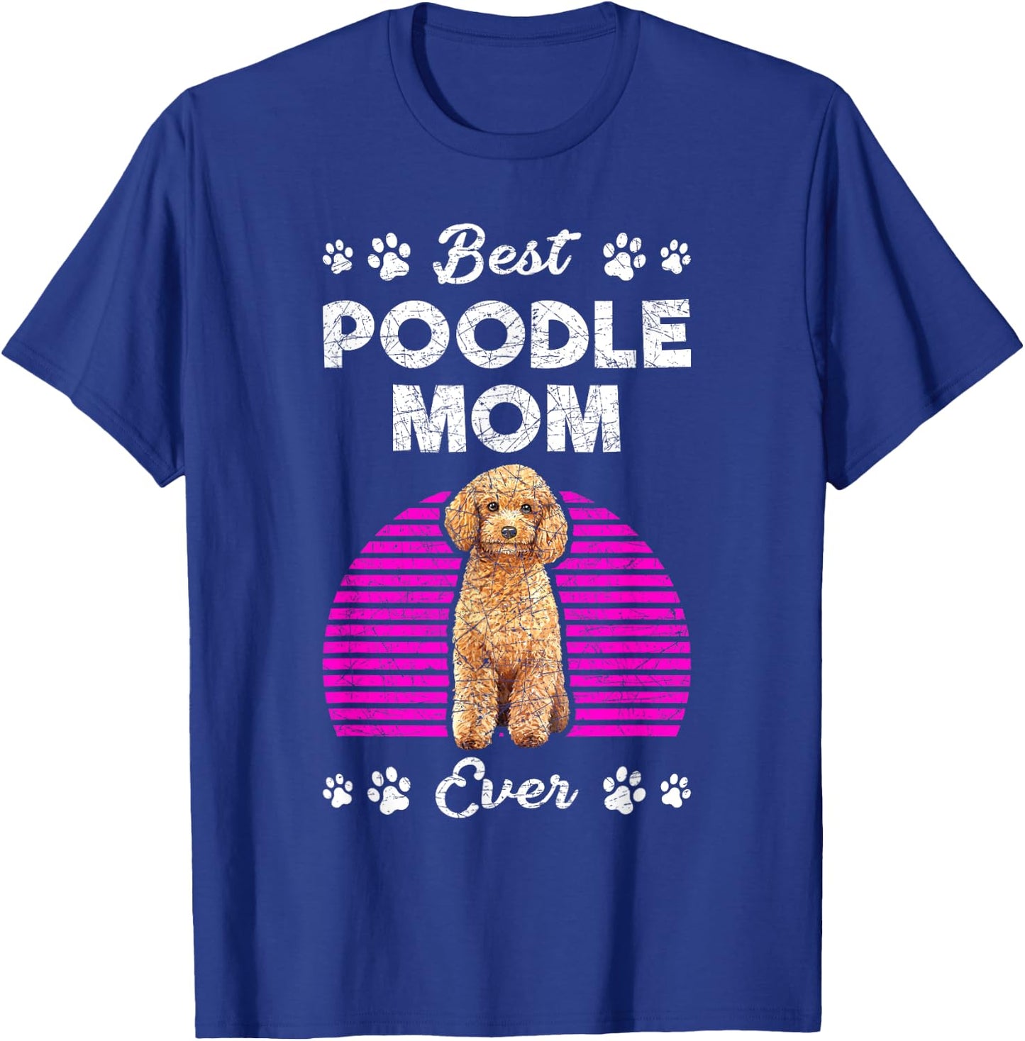 Cute Pet Mom Animal Dog Poodle T-Shirt - T-Shirt | Royal
