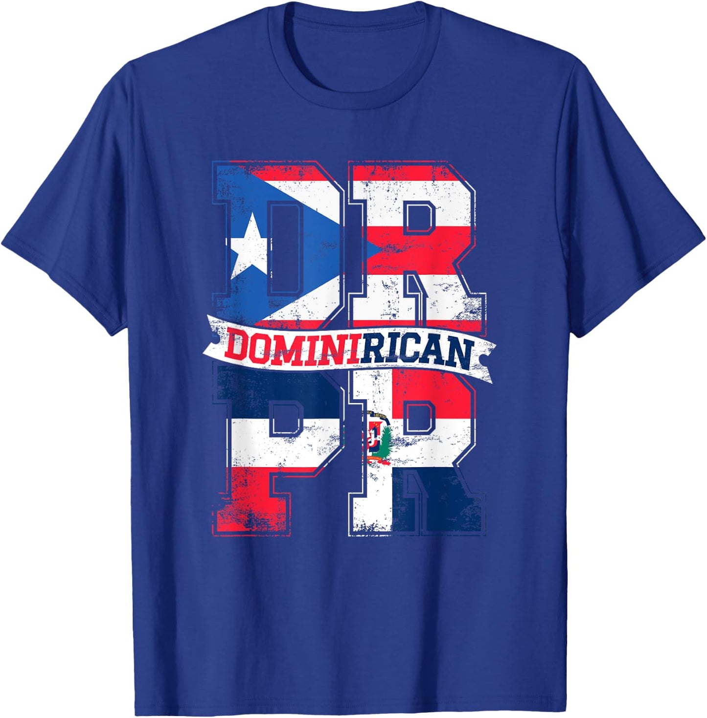 Dominirican Puerto Rico and Republica Dominicana Pride T-Shirt - T-Shirt | Royal