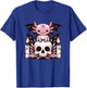 Kawaii Pastel Goth Cute Creepy Axolotl Bat Skeleton T-Shirt - T-Shirt | Royal