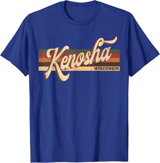 kenosha Wisconsin - Retro 1970's 80'S Style T-Shirt - T-Shirt | Royal