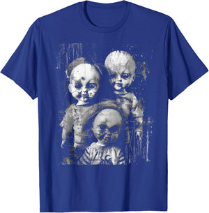 Haunted Creepy Doll Horror Toy Halloween Goth Alt Scary Emo T-Shirt - T-Shirt | Royal