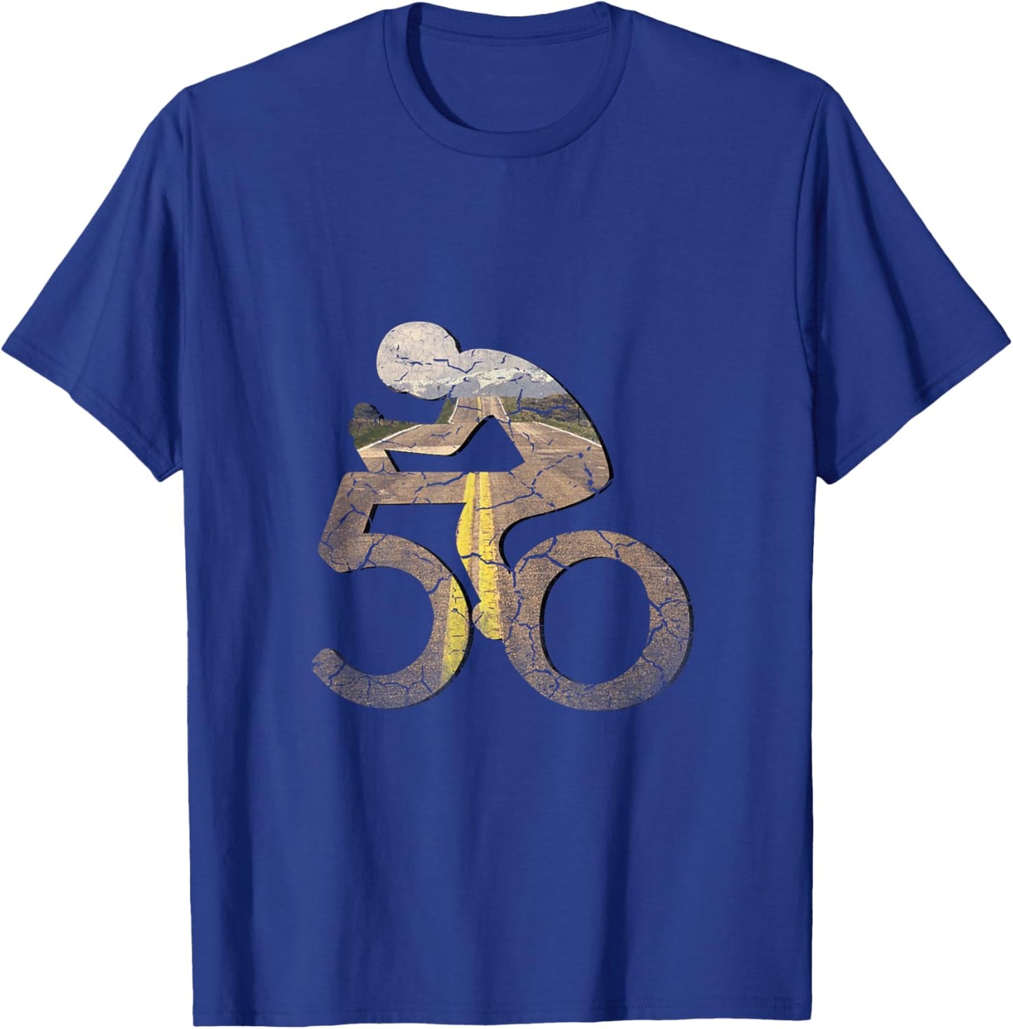 50th Birthday Cycle for Cyclist Tour Bike Lover Cycling T-Shirt - T-Shirt | Royal