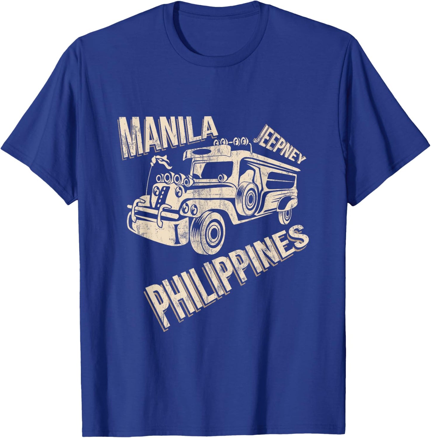 Manila Retro Philippines Jeepney T-Shirt - T-Shirt | Royal