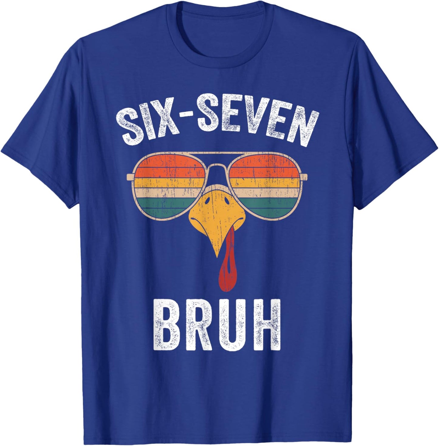 67 Thanksgiving Meme Funny Six Seven Bruh Turkey Boys Kids T-Shirt - T-Shirt | Royal