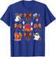 Ghost Boo Candy Buckets Pumpkin Spice Halloween Coquette Bow T-Shirt - T-Shirt | Royal