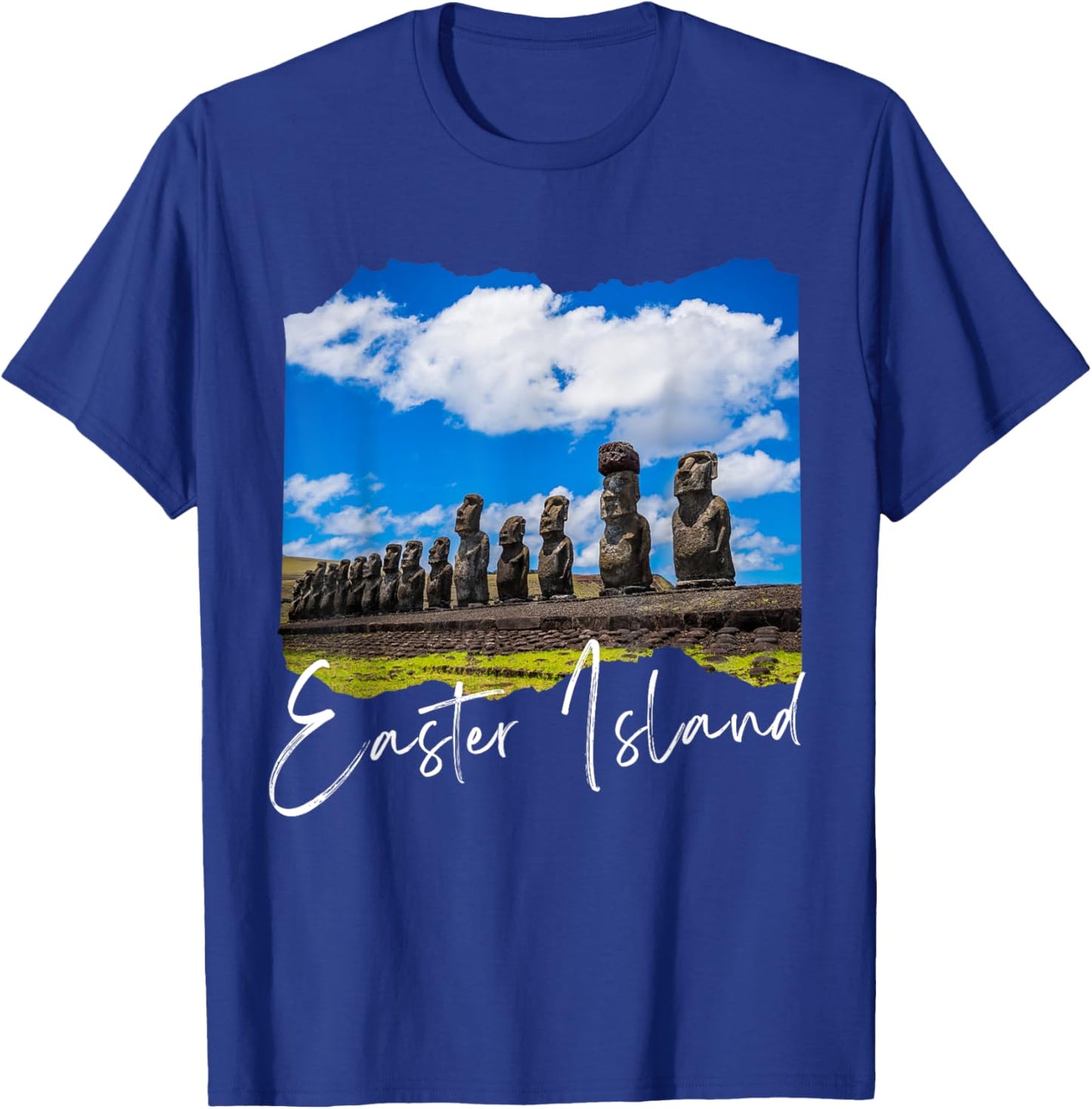 Retro Easter Island T-Shirt - T-Shirt | Royal