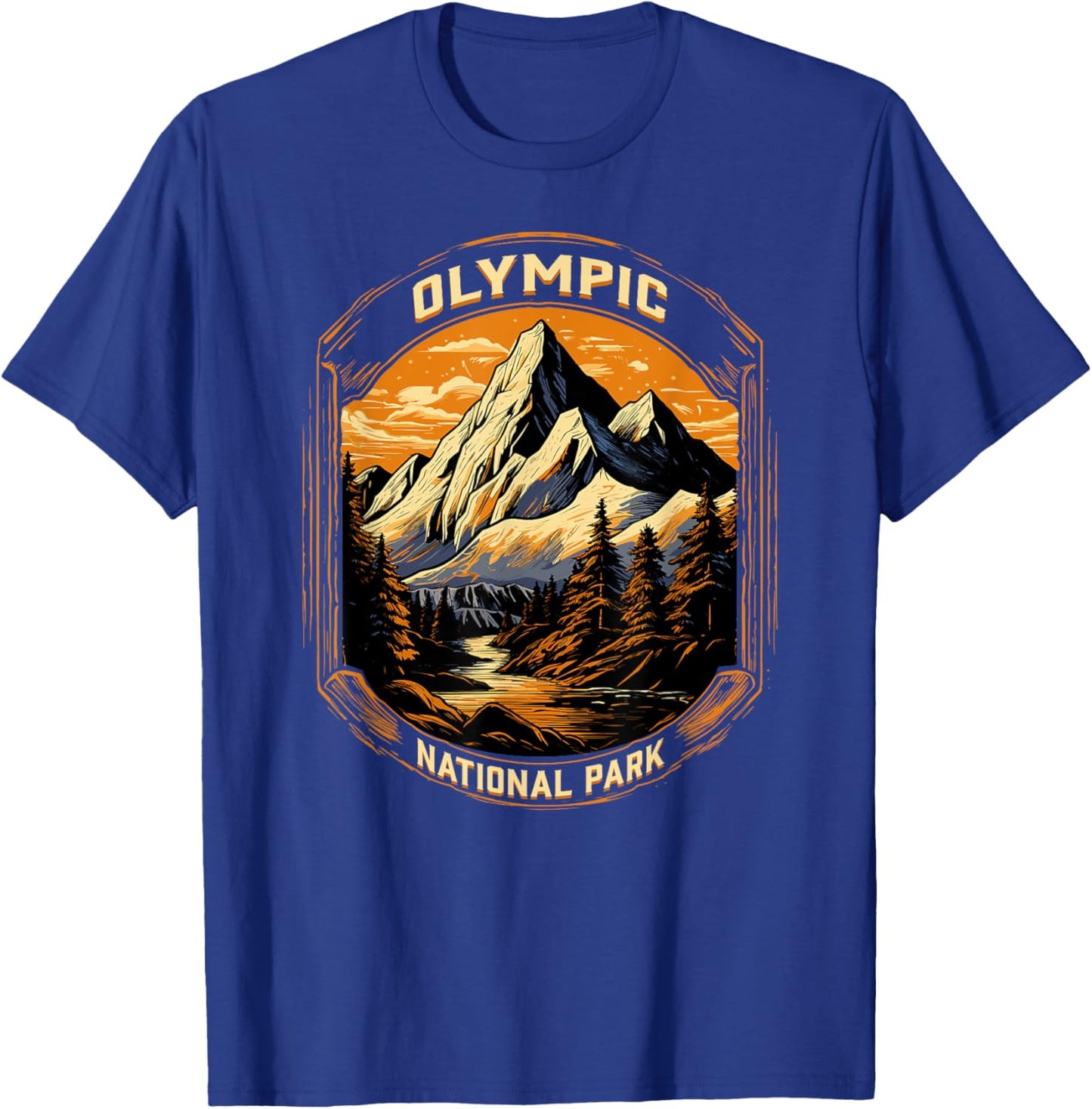 Olympic National Park Mountain River Tourist Souvenir T-Shirt - T-Shirt | Royal