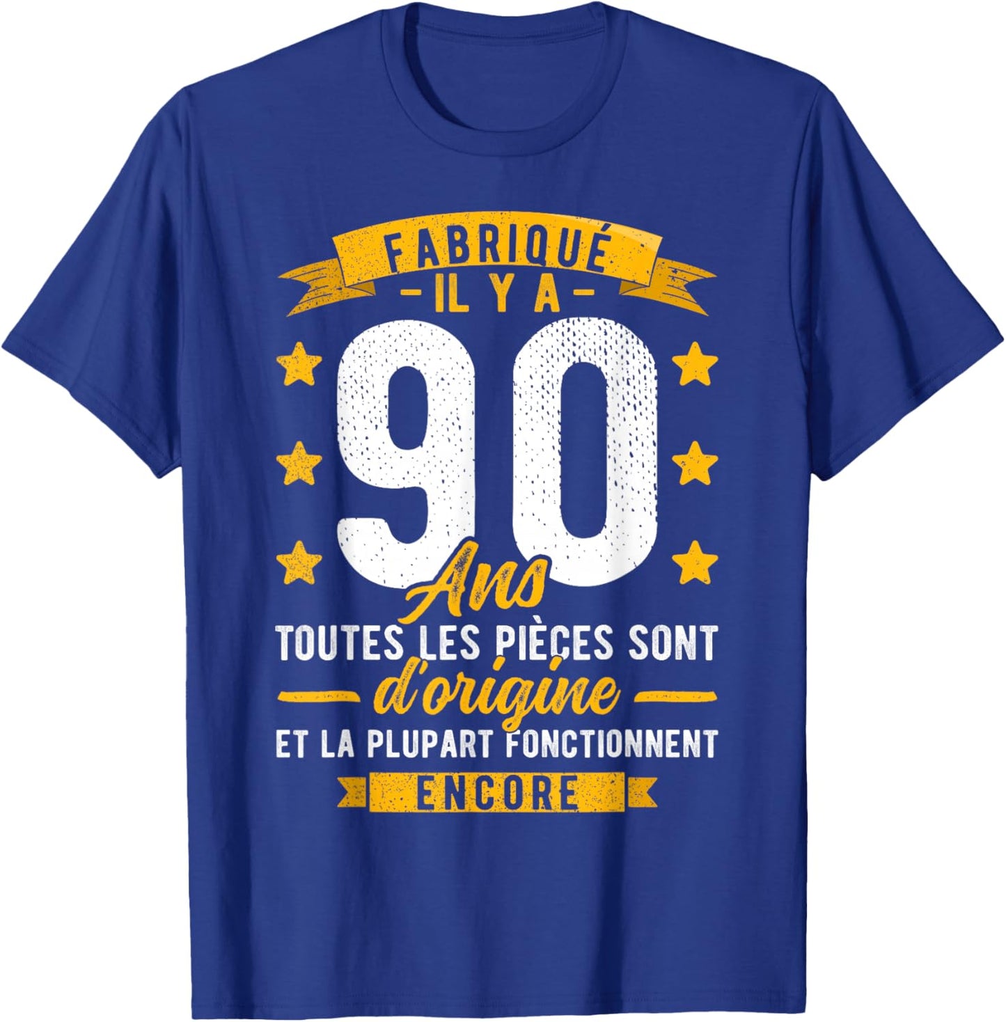 Made 90 Years Ago Birthday Man Joke 90 Years T-Shirt - T-Shirt | Royal