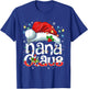 Nana Claus Shirt Christmas Lights Pajama Family Matching T-Shirt - T-Shirt | Royal