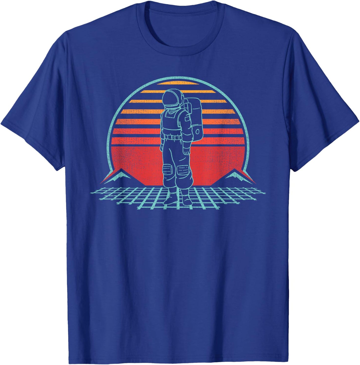 Astronaut Retro Spaceman Vintage 80s Style Gift T-Shirt - T-Shirt | Royal