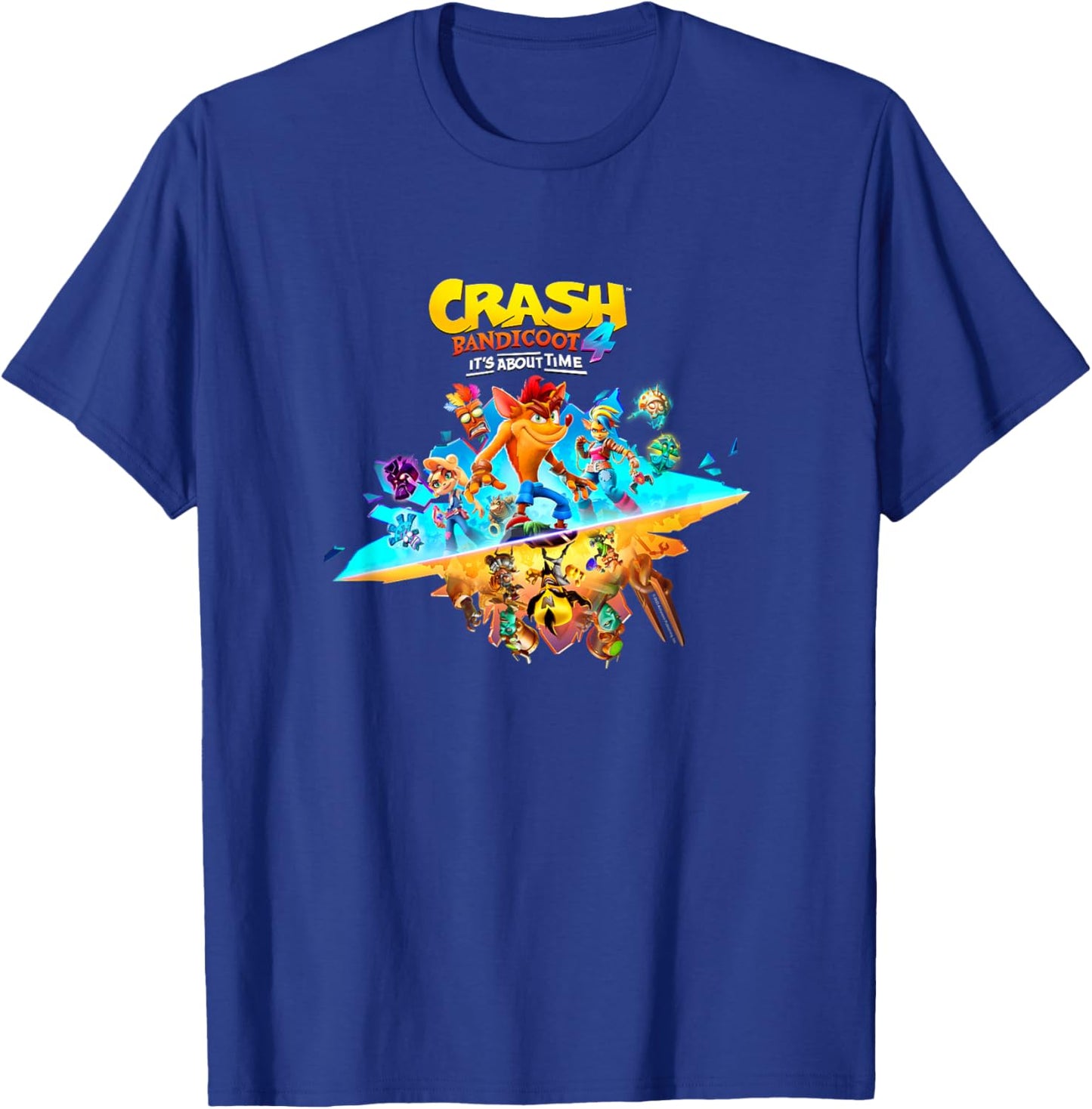 Crash Bandicoot 4: It's About Time Split Island Game Poster T-Shirt - T-Shirt | Royal