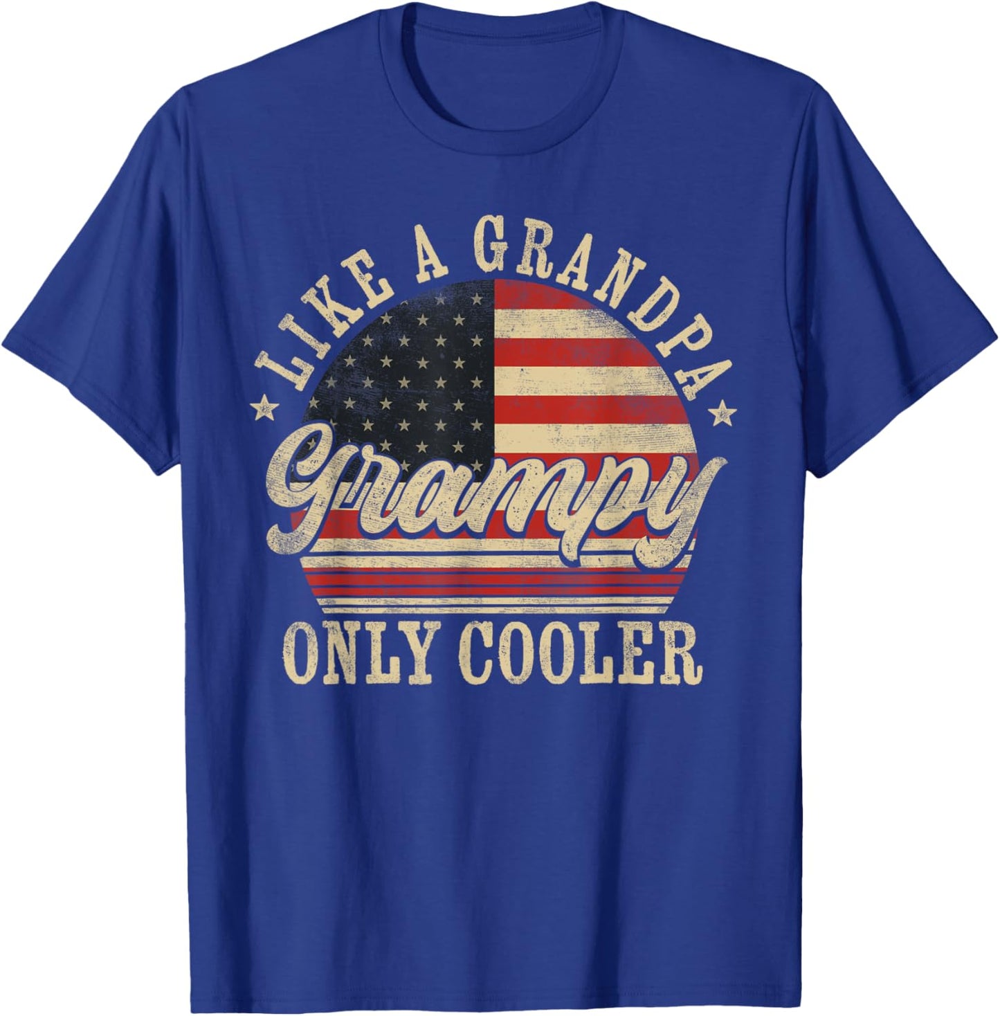 Grampy Like a Grandpa Only Cooler Grampy Father's Day T-Shirt - T-Shirt | Royal