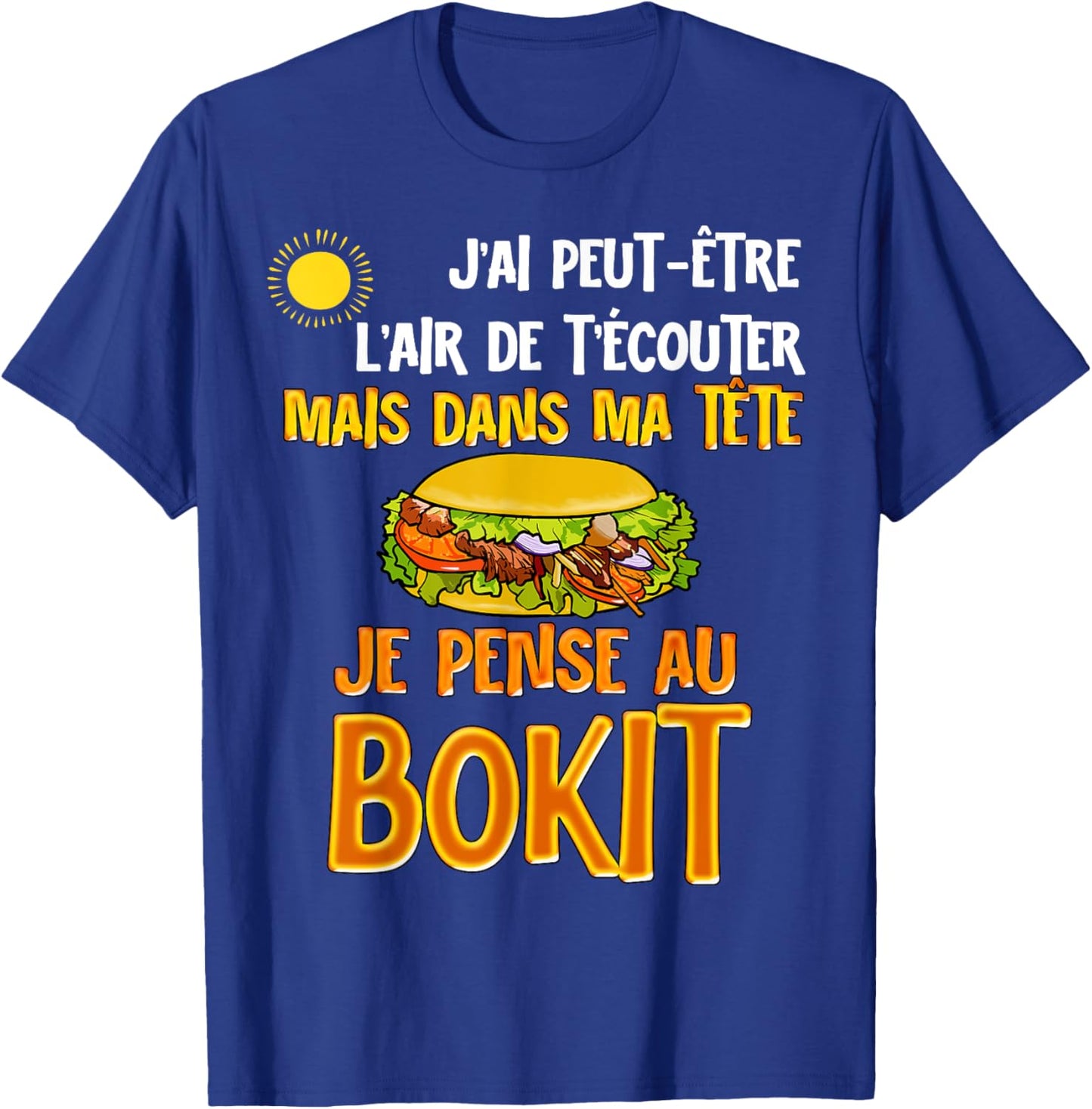 Guadeloupe Bokit Cuisine Antilles Humour Travel Tropical , Black, S T-Shirt - T-Shirt | Royal