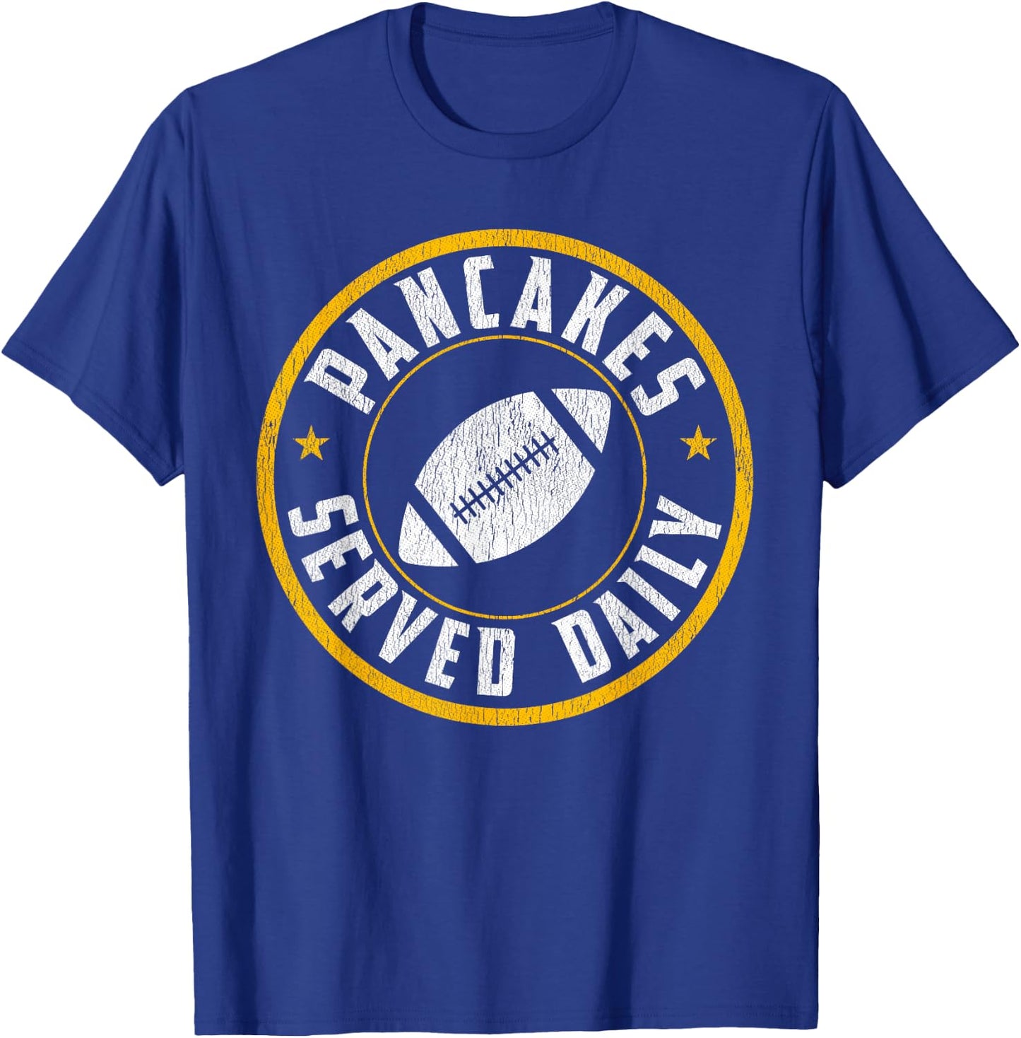 Football Offensive Lineman Pancakes Served Daily Gift T-Shirt - T-Shirt | Royal