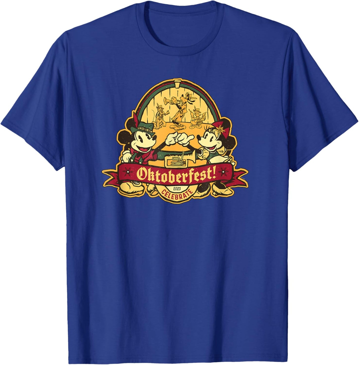 Disney Mickey and Minnie Mouse Celebrate Oktoberfest 2023 T-Shirt - T-Shirt | Royal