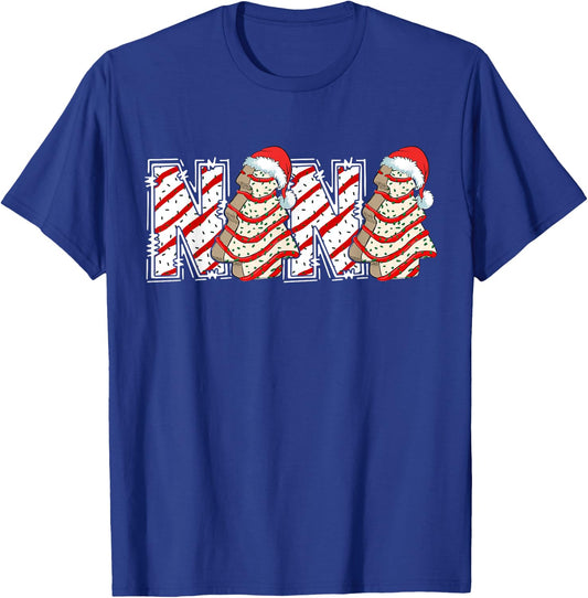 Christmas Tree Cake Nana Funny Christmas Cake Grandma T-Shirt - T-Shirt | Royal