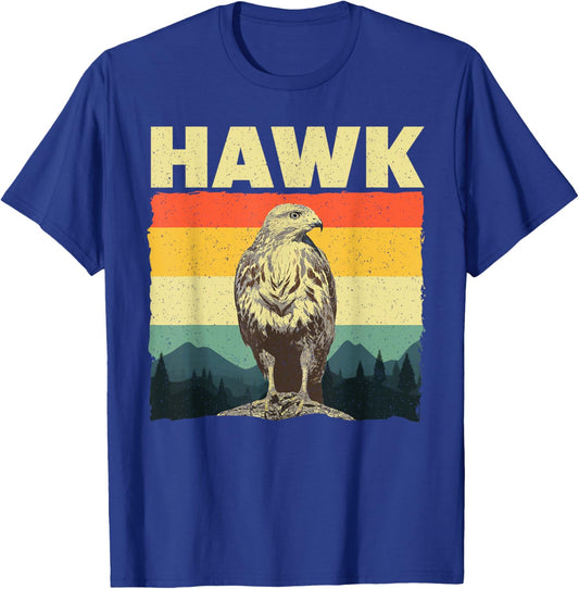 Cute Hawk Design Women Kids Bird Vintage Hawk Lovers T-Shirt - T-Shirt | Royal