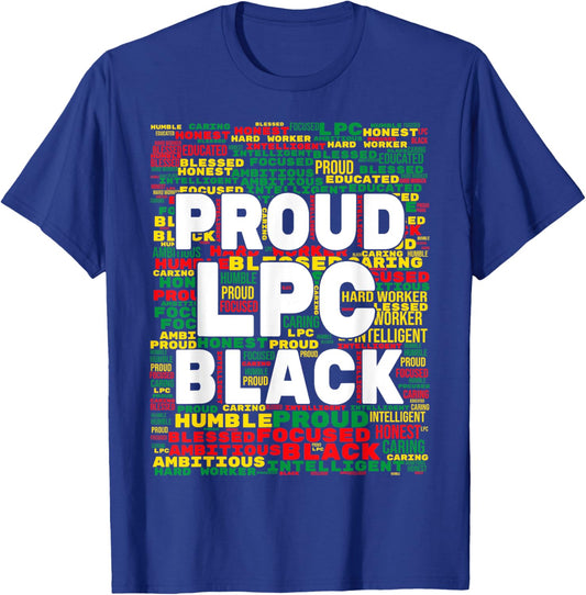 Licensed Professional Counselor African American Black LPC T-Shirt - T-Shirt | Royal